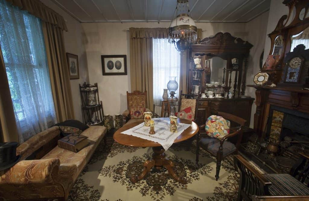 19th century living room with Victorian details