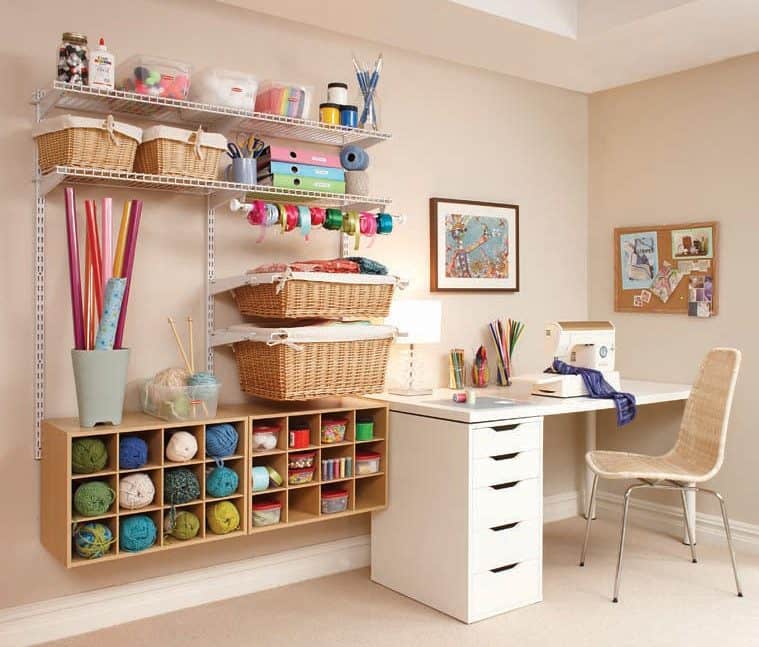 She shed sewing room