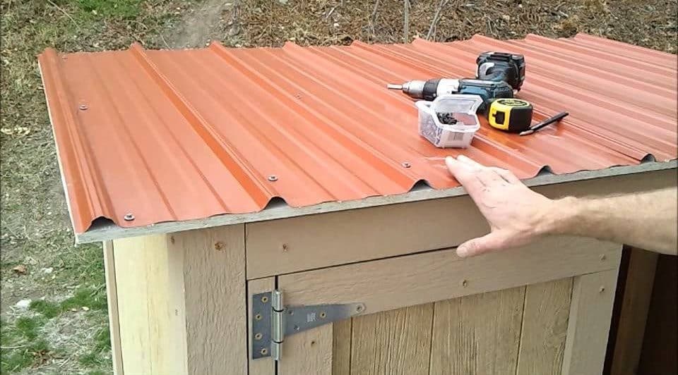 Metal shed roofing and underlayment repair