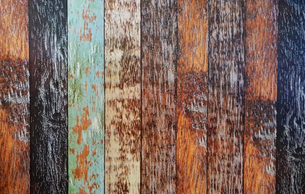 Wood panels in various weathered conditions