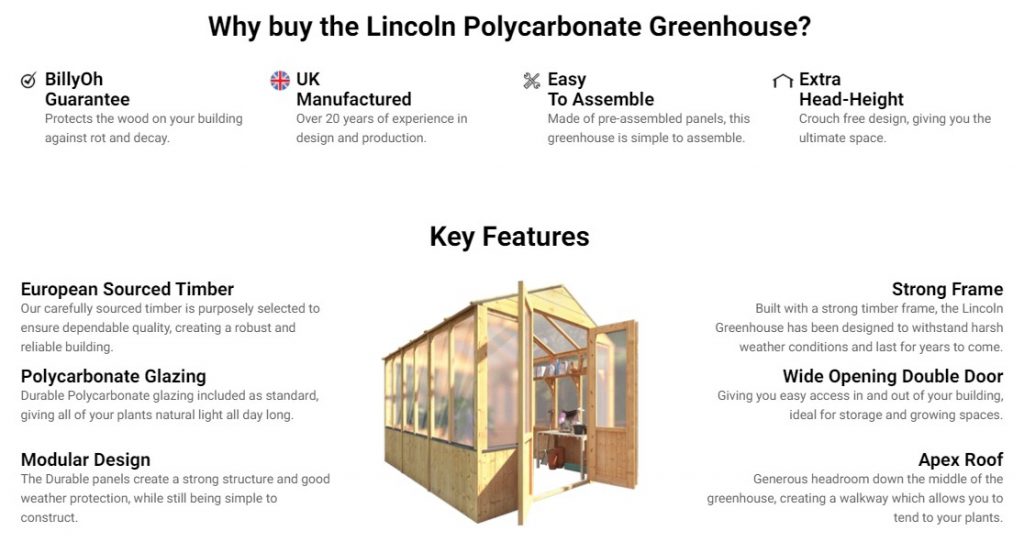 Marion's BillyOh 4000 Lincoln Wooden Greenhouse