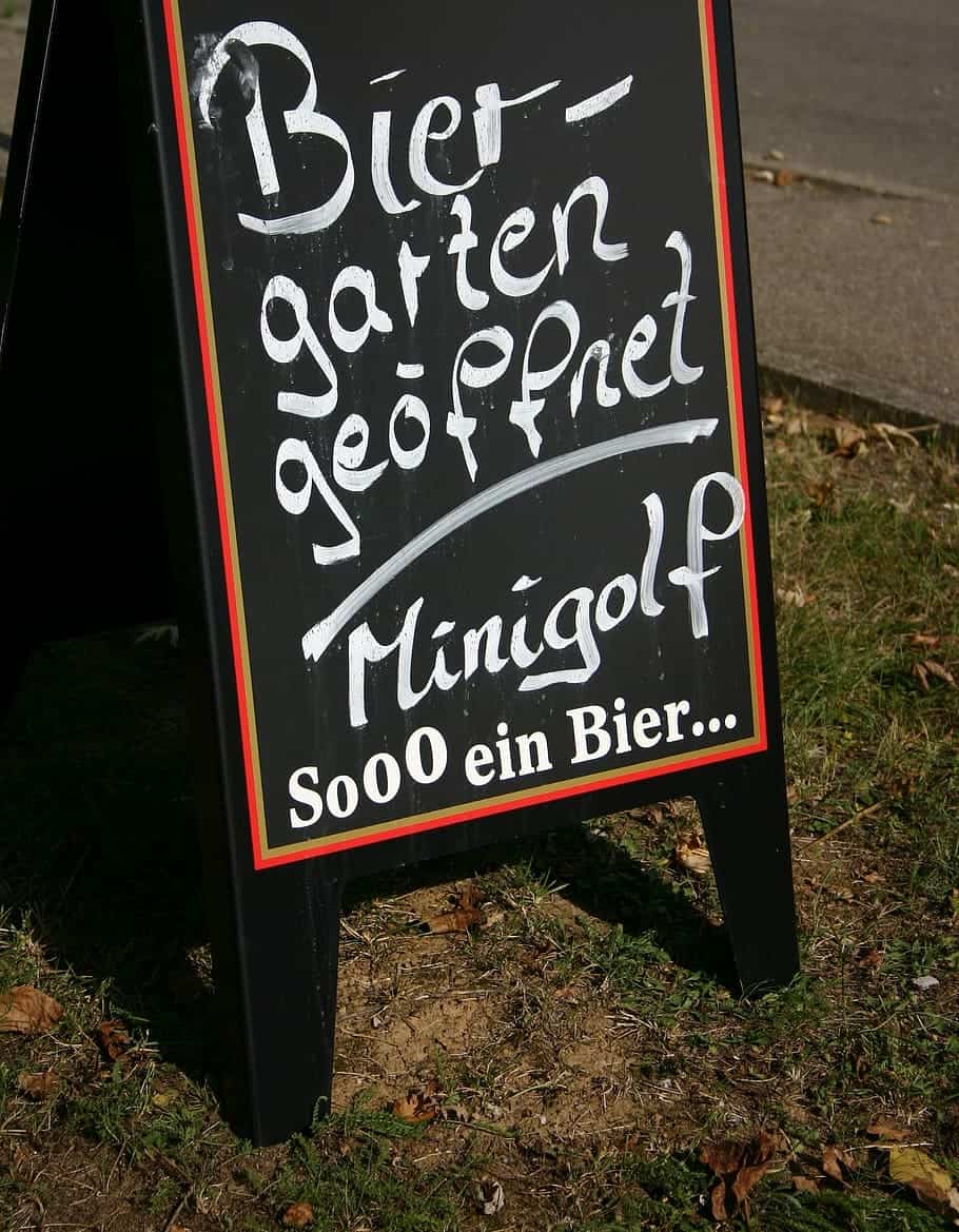 Beer garden sign