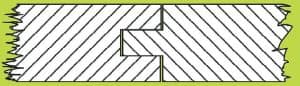 Tongue and groove cross section diagram