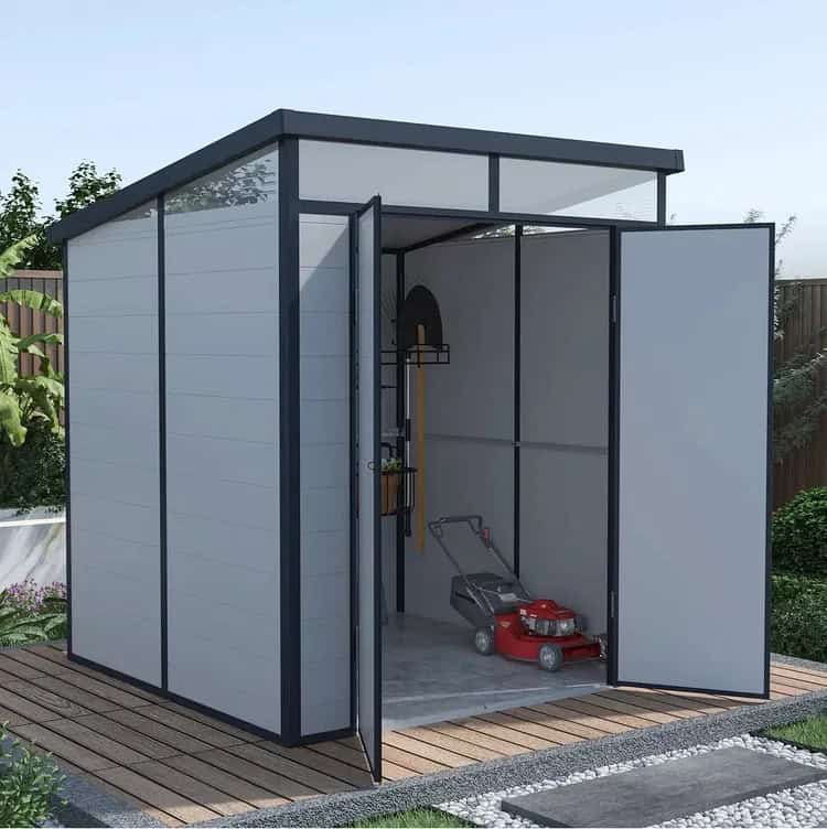 BillyOh Stafford Pent White Plastic Shed