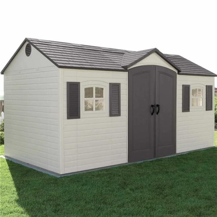 Lifetime 15ftx8ft Heavy Duty Single Entrance Plastic Shed