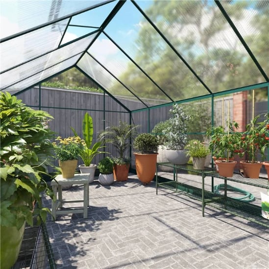 BillyOh Harvester Walk-In Aluminium Polycarbonate Greenhouse