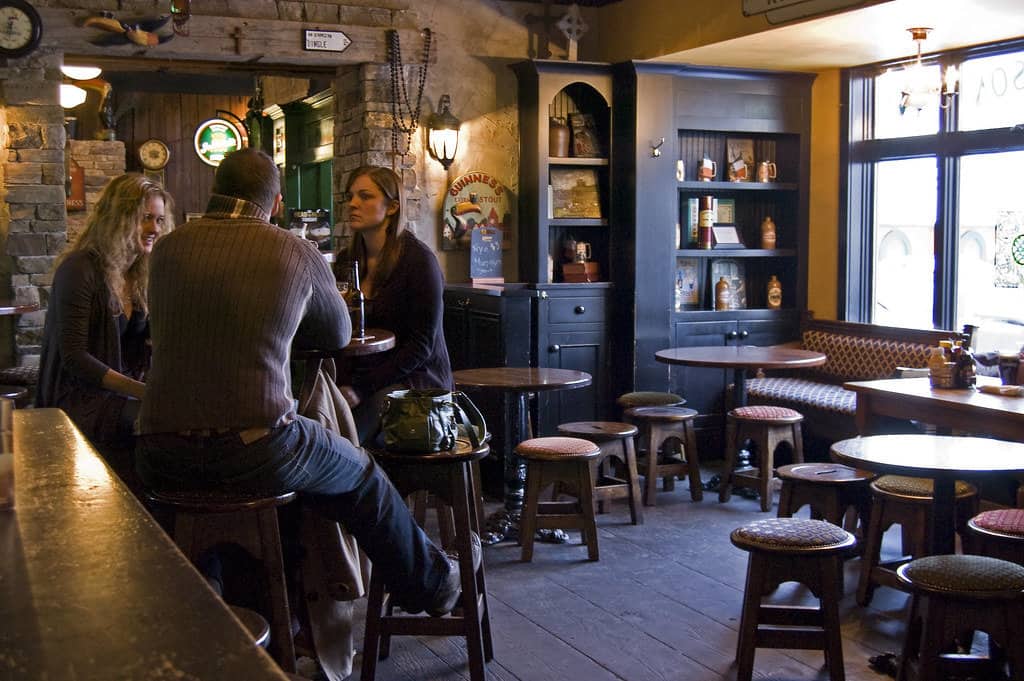 The classic British pub interior
