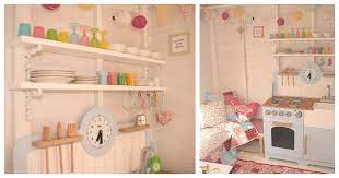 Playhouse Interior with shelves from Ginger and May