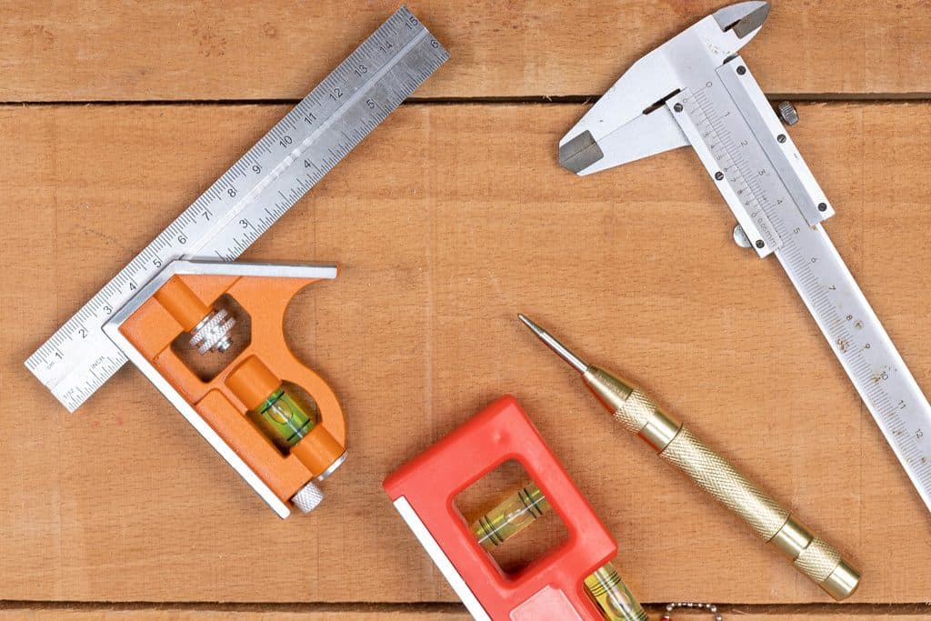 A variety of measuring tools