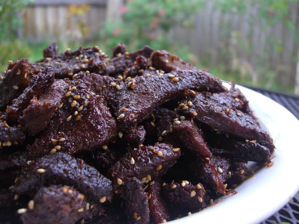 Marinated meat in a bowl