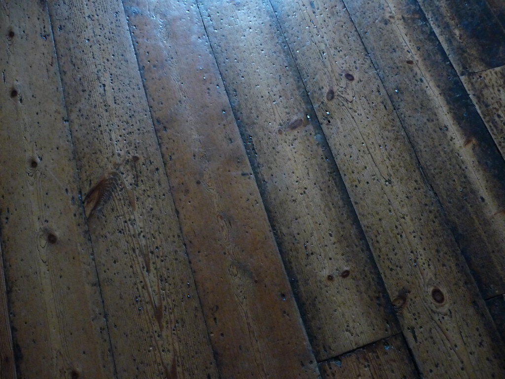 Old wooden floorboards.