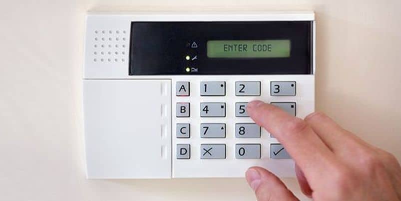 burglar alarm with keypad