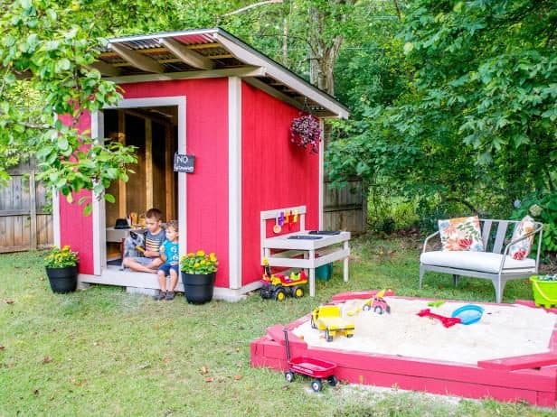 Children's shed playhouse design idea