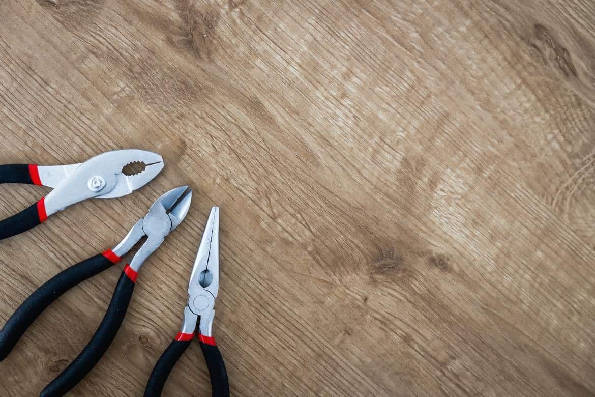 Tools on a wooden surface