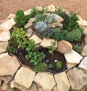 pictures of round floor herb gardens