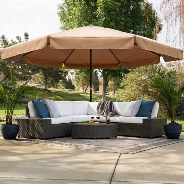 Extra large patio umbrella for a full-coverage shade