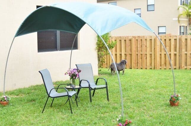 DIY sunshade hoop for garden shade