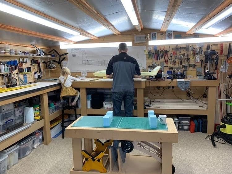 (Customer’s Image: Garden workshop setup inside the BillyOh Winchester Log Cabin)