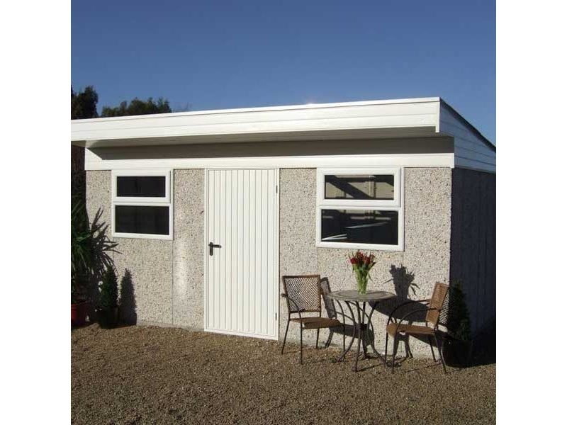 A traditional concrete building is similar to the standard shed range