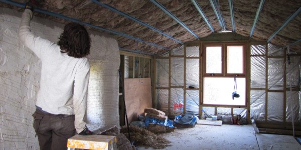 Earthwool insulation in the attic roof
