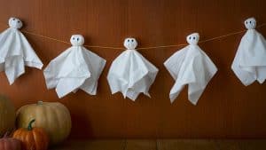 Ghost tissue paper bunting