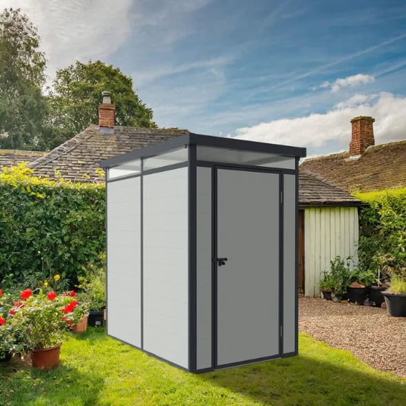 BillyOh York Pent Grey Plastic Shed