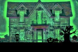 haunted house graphic