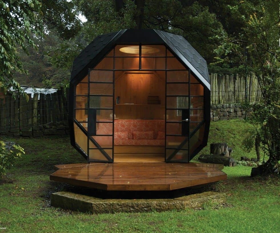 Futuristic garden pod