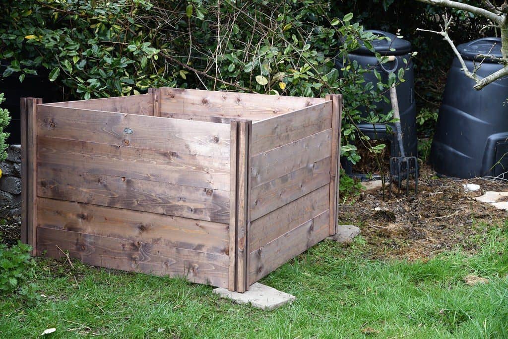 Wooden compost bin