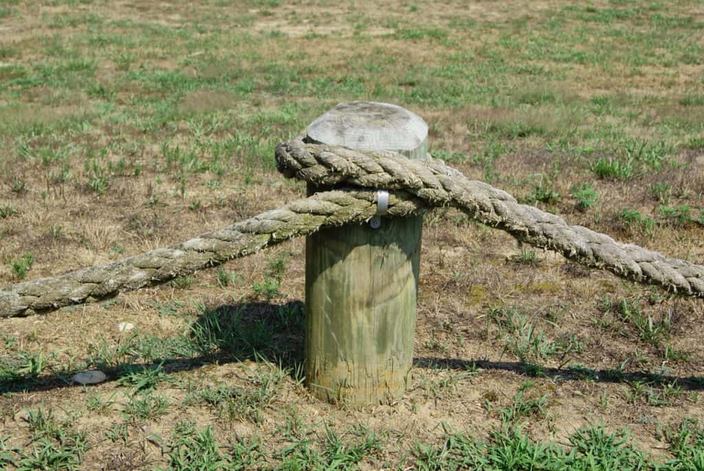 Rustic rope low fencing