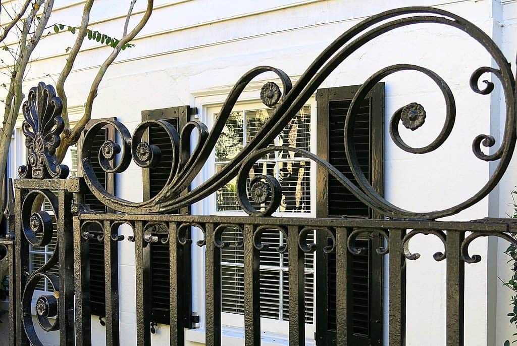 Iron front garden fence