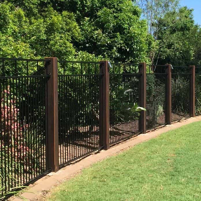 Iron garden fence design