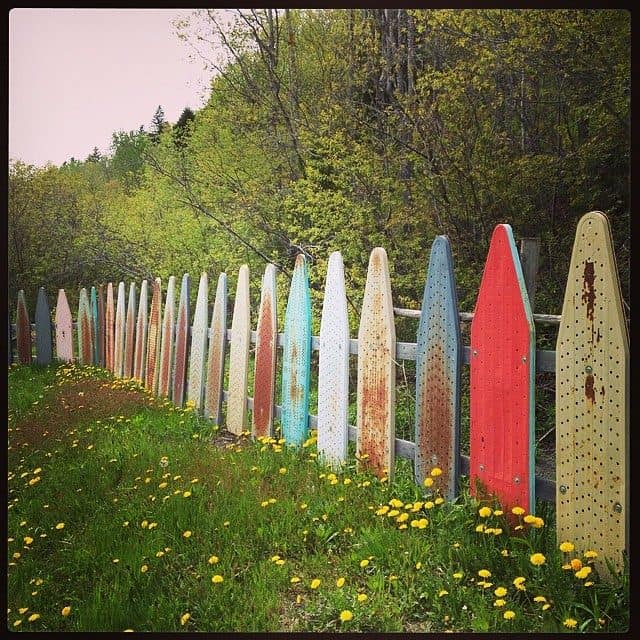 Upcycled backyard fencing