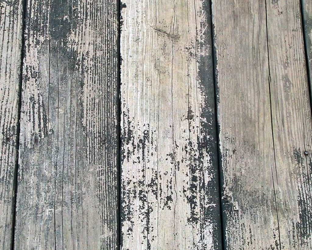 Weathered wooden deck