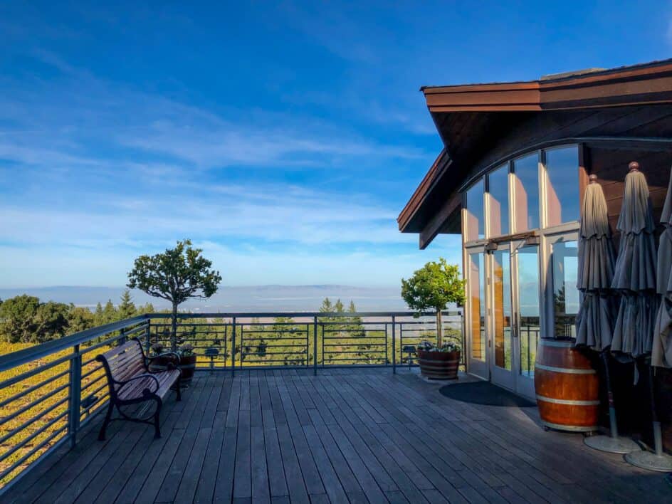 Glass wall garden room with decking area