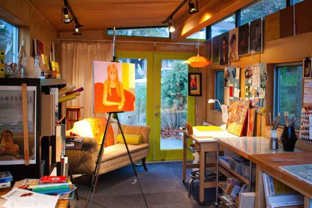 Log cabin art studio