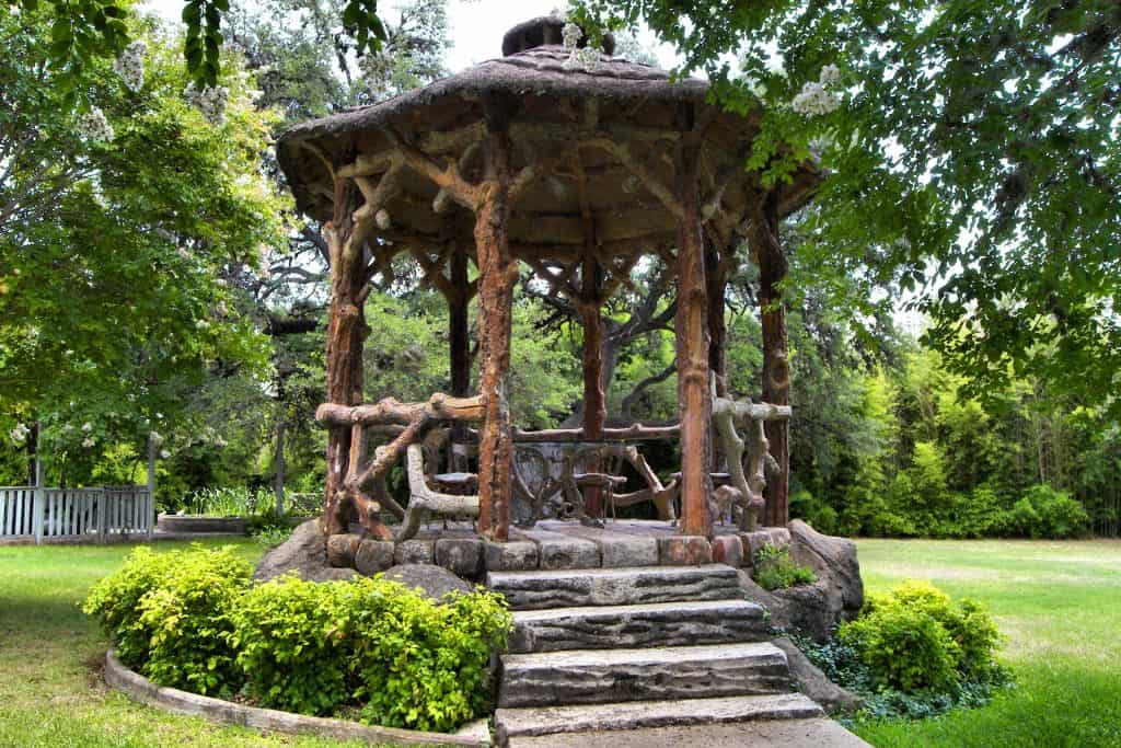 Rustic log gazebo