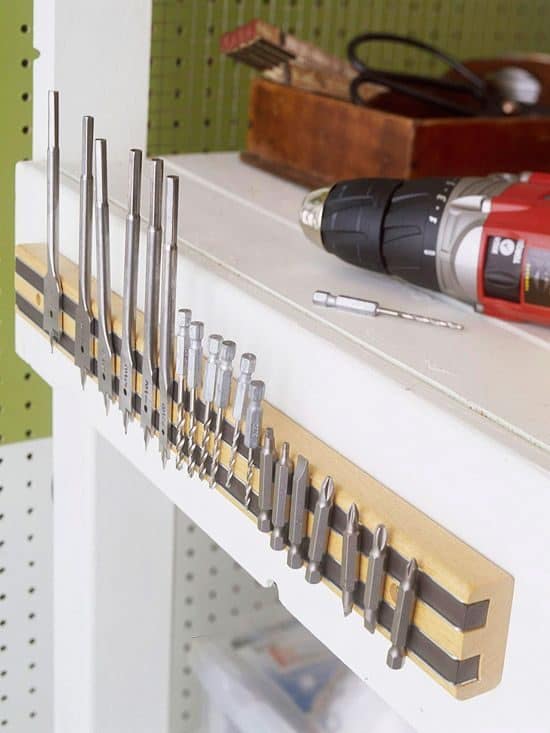 DIY magnetic catchall for tools