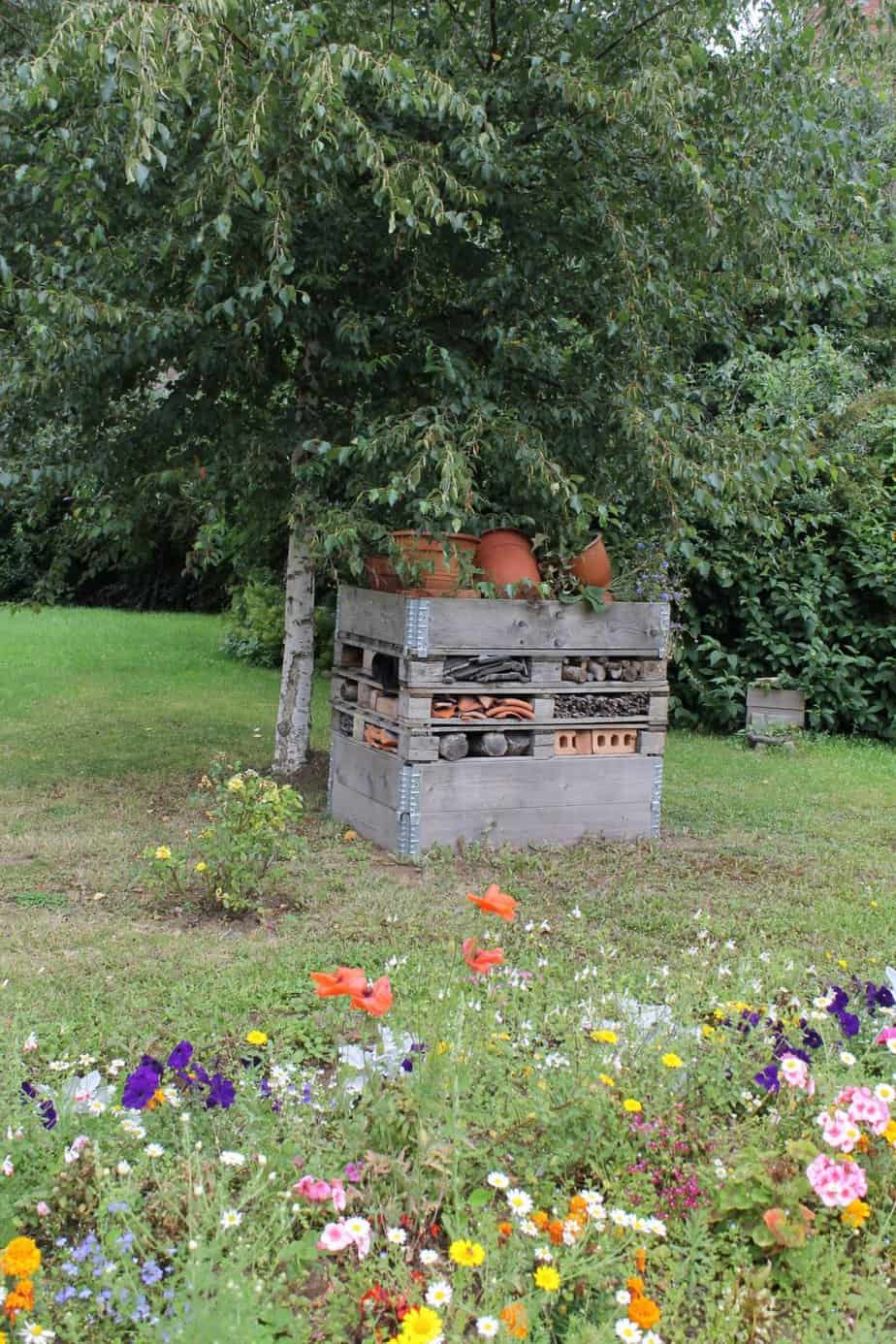 DIY hotel bug situated under a tree