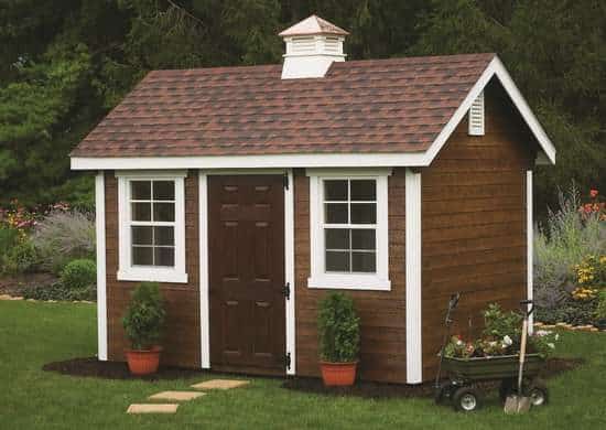 Brown shed exterior wall paint