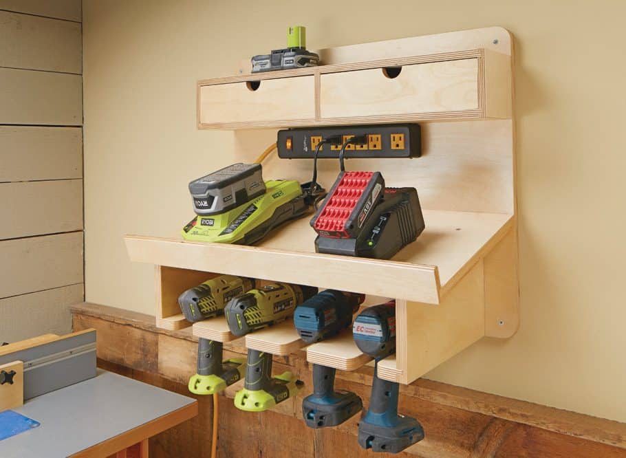DIY wooden power tool holder