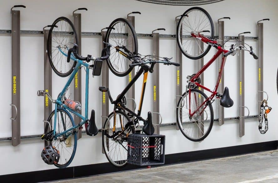 Vertically and commercially styled bike racks
