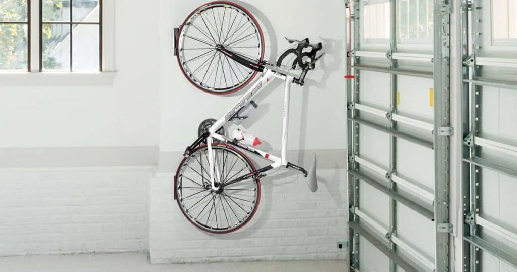 Vertical wall mount bike rack