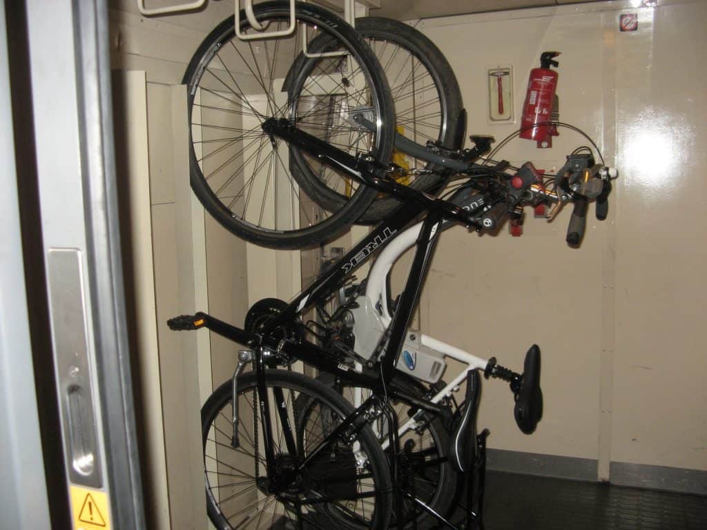 Vertical wall mount bike storage