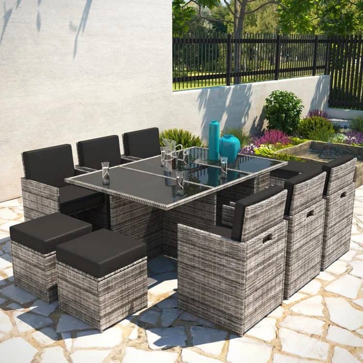 BillyOh Modica 10 Seater Cube Rattan Dining Set