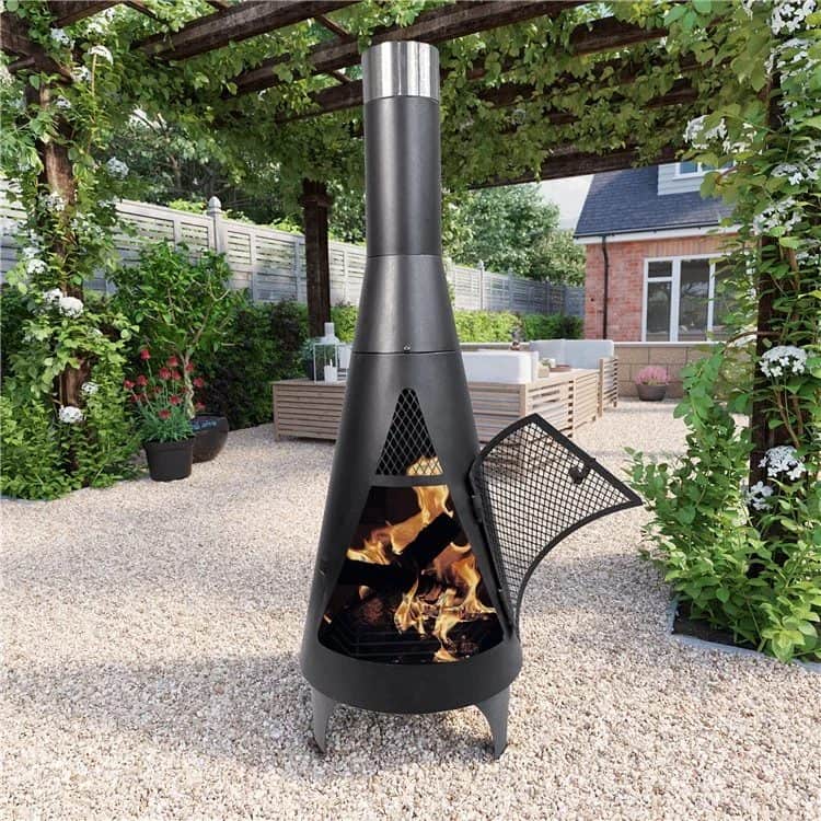 BillyOh Austin Metal Chiminea Fire Pit Patio Heater