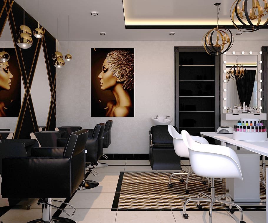 Modern salon interior