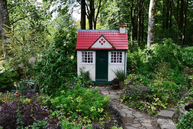 A small Wendy house situated in the garden