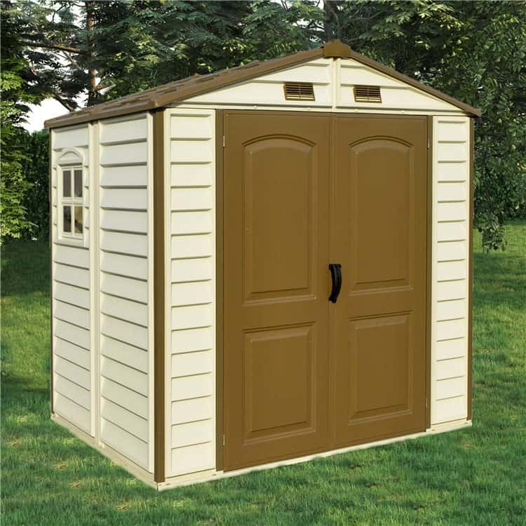 BillyOh StoreAll 8x6ft Apex Plastic Shed with Foundation Kit