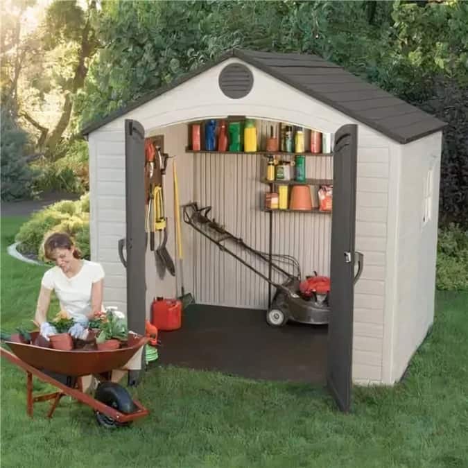 Lifetime 8ft X 7.5ft Special Edition Heavy Duty Plastic Shed